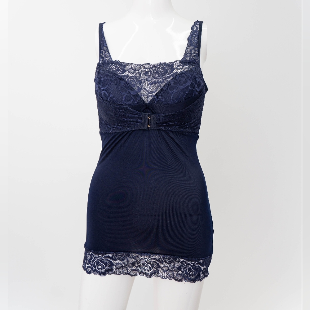 Women Navy Cami Tank top Lace Lingerie